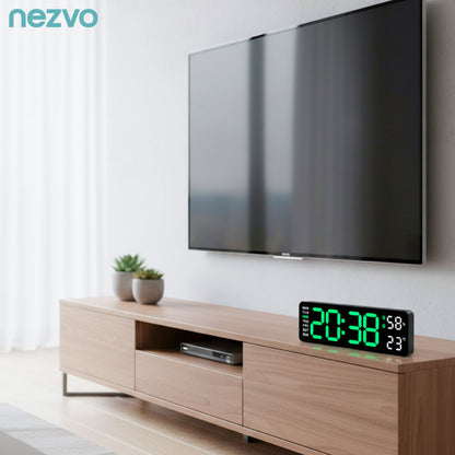 Horloge Réveil Digitale LED Grand Affichage