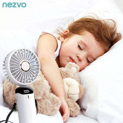 Mini Ventilateur LED Portatif avec 5 Vitesses