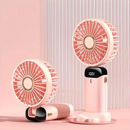 Mini Ventilateur LED Portatif avec 5 Vitesses