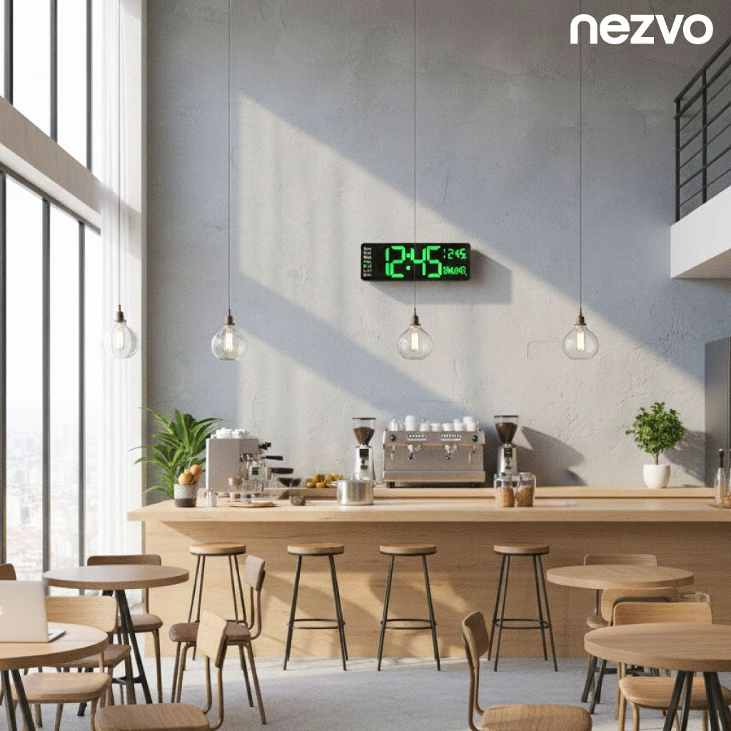 Horloge Réveil Digitale LED Grand Affichage