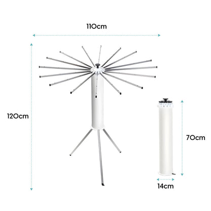 Étendoir à Linge Rotatif Pliable – Séchage Pratique et Compact