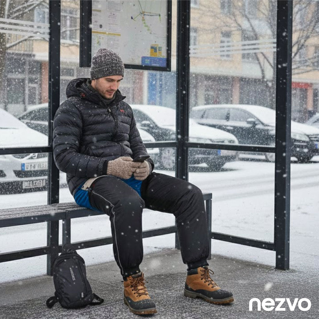 Pantalon Coupe-Vent Hiver Doublé Polaire