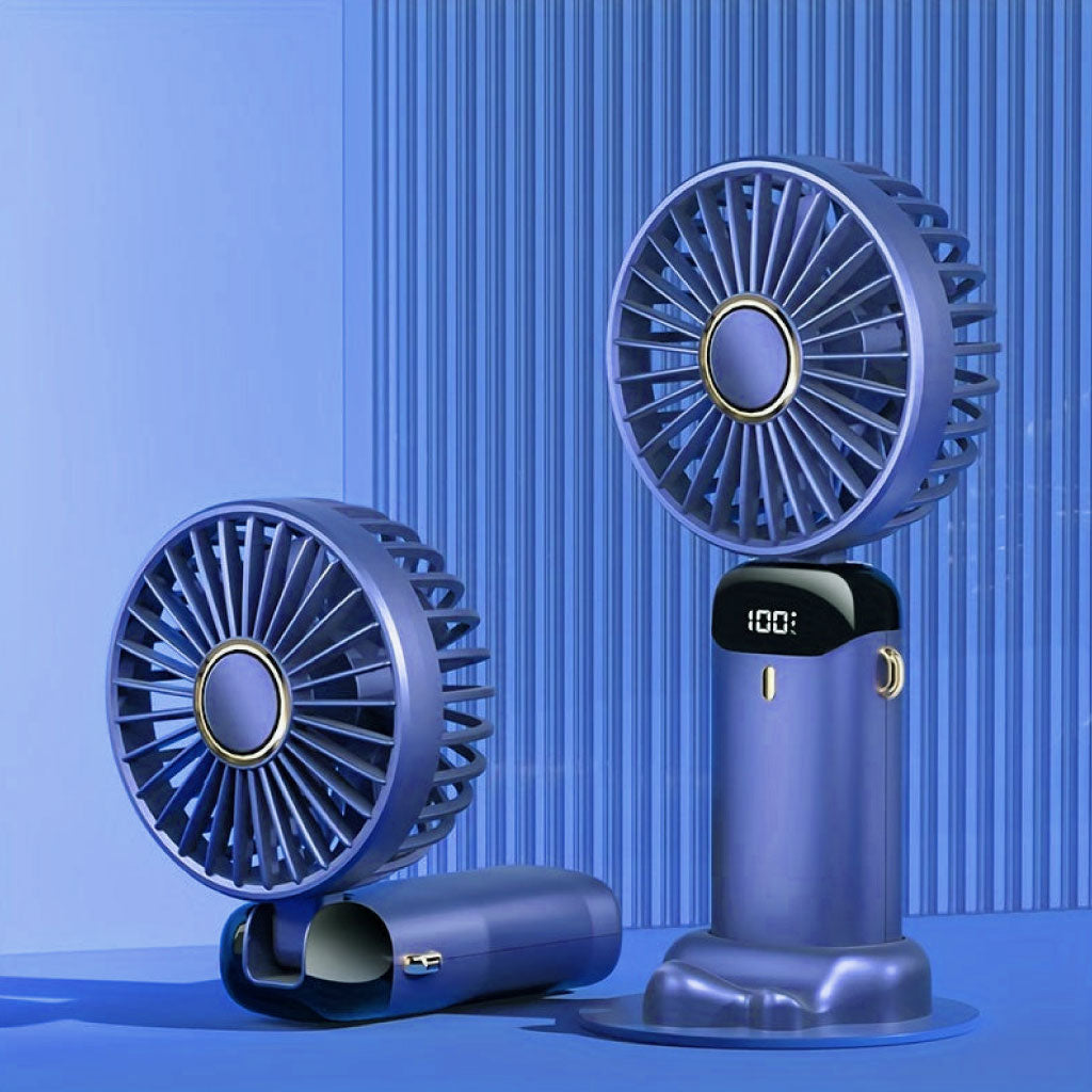 Mini Ventilateur LED Portatif avec 5 Vitesses