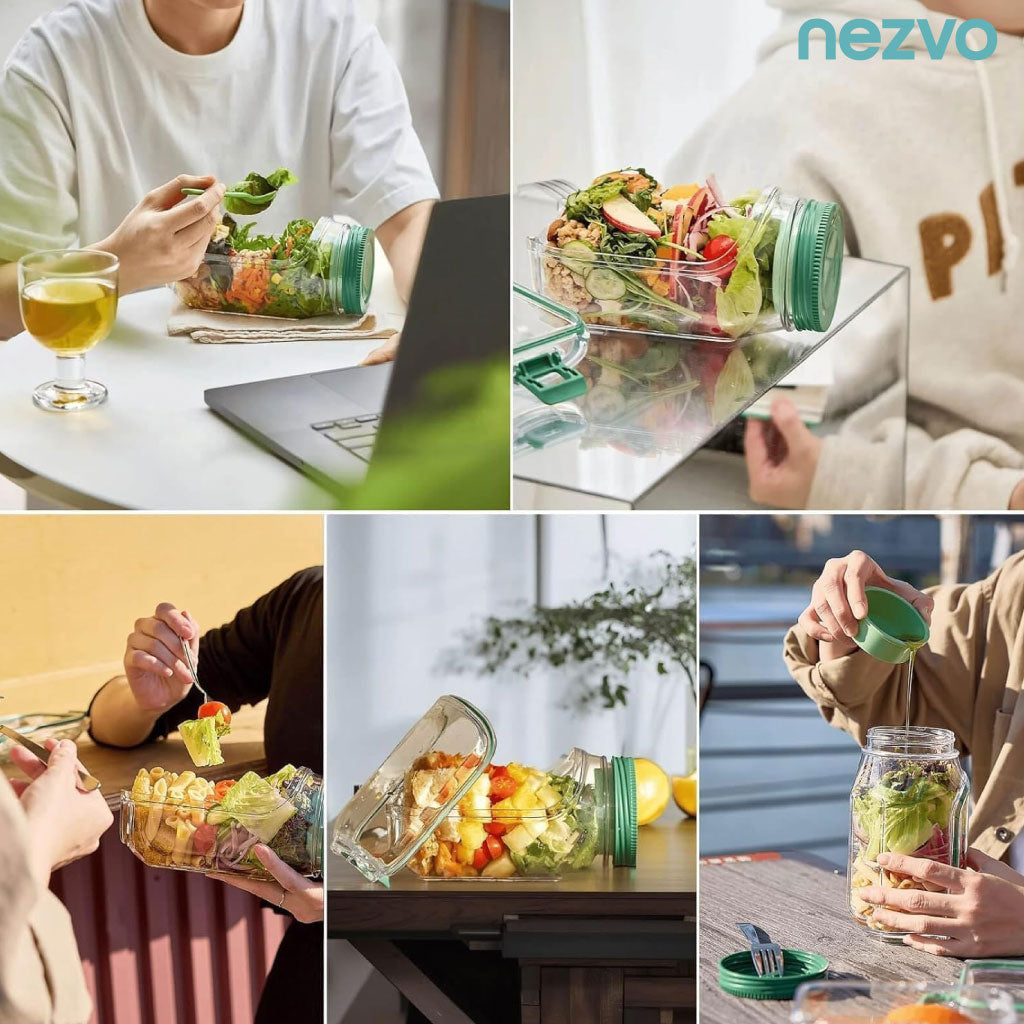 Bocal à Salade Pratique