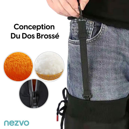 Pantalon Coupe-Vent Hiver Doublé Polaire