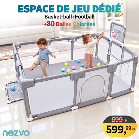 Parc bébé : petit terrain de jeux à la maison