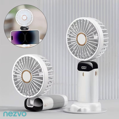 Mini Ventilateur LED Portatif avec 5 Vitesses