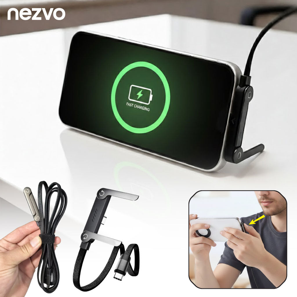 Câble de Charge avec Support Téléphone