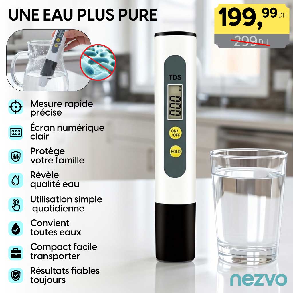 Testeur de Qualité d’Eau TDS