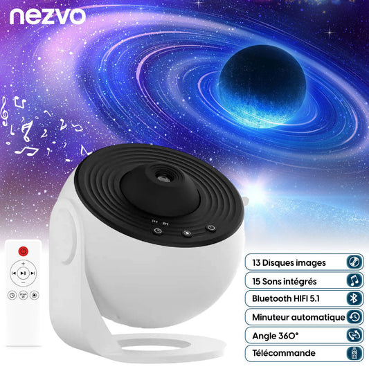 Galaxy Projector Pro 5-en-1 – Projection 4K HD, Bruits Blancs, Enceinte Bluetooth & Télécommande
