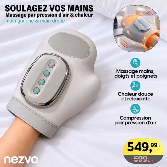 Masseur de Main Électrique Chauffant – Doigts, Paume & Poignet