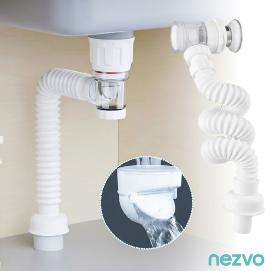 Siphon Flexible Universel pour Évier & Lavabo