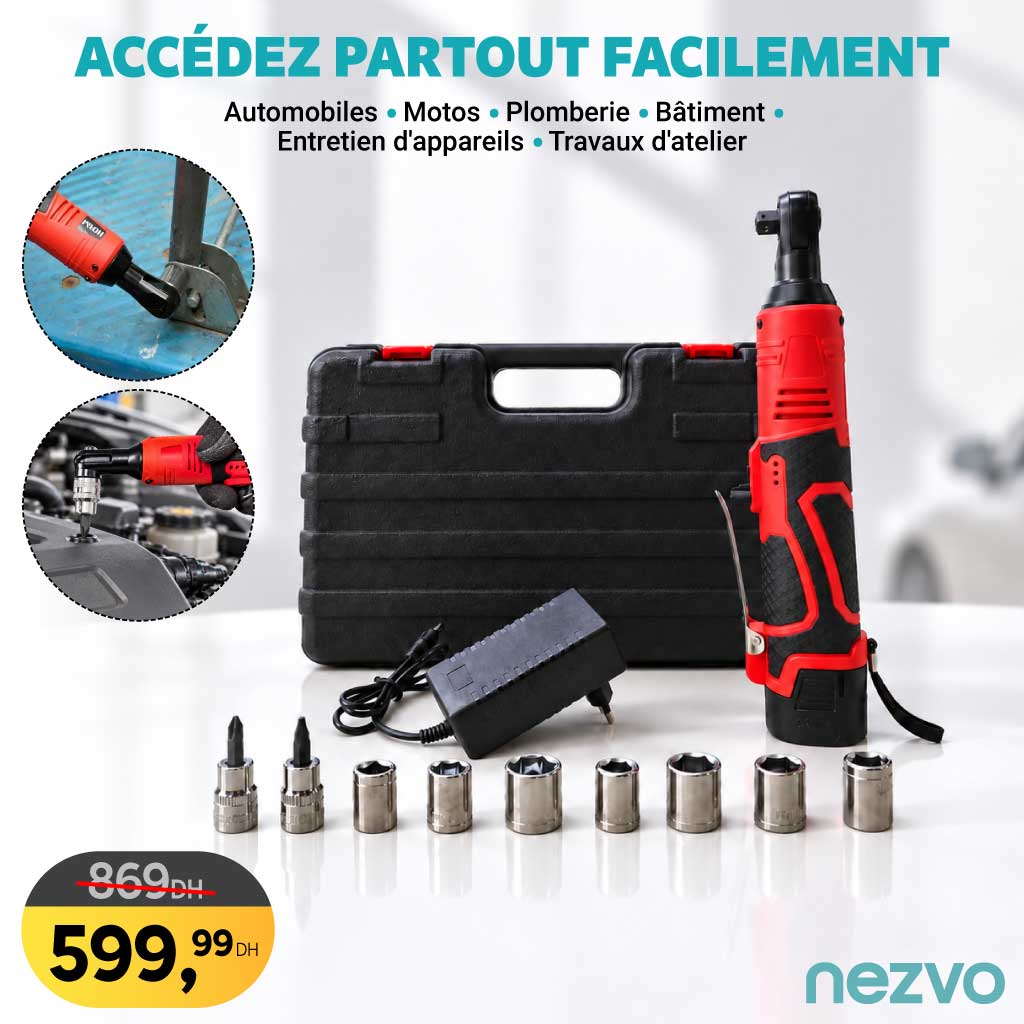 Clé-Pro Vissage rapide et sans effort, mallette et accessoires de bricolage.