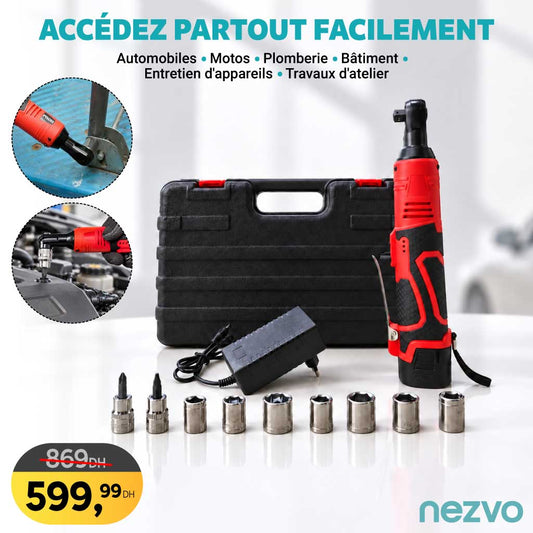 Clé-Pro Vissage rapide et sans effort, mallette et accessoires de bricolage.