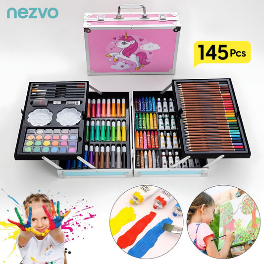 Mallette De Dessin 145 Pièces – Le Kit Créatif Complet Pour Petits Artistes !