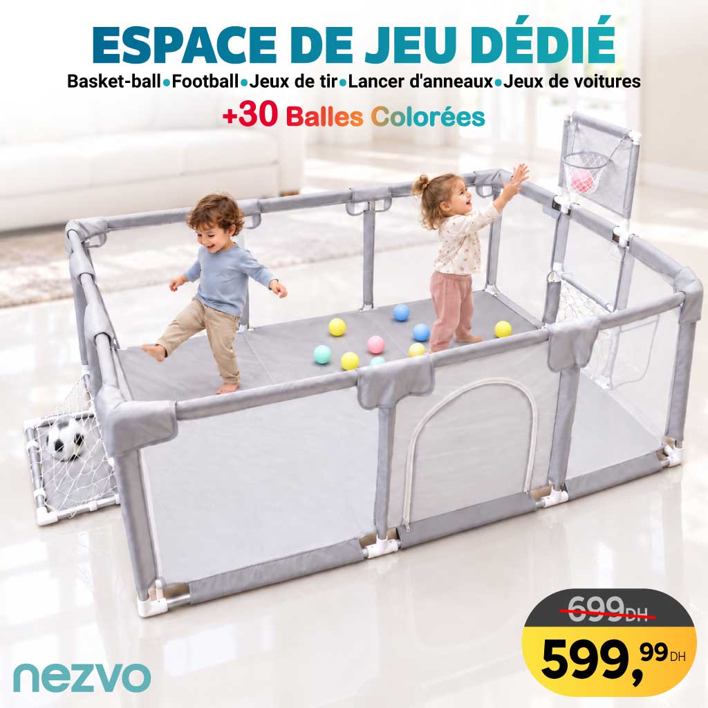 Parc bébé : petit terrain de jeux à la maison