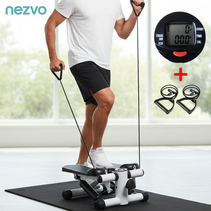 Mini Stepper de Fitness avec Élastiques de Résistance