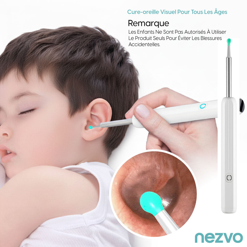 Caméra d’Oreille WiFi avec Nettoyeur Intelligent