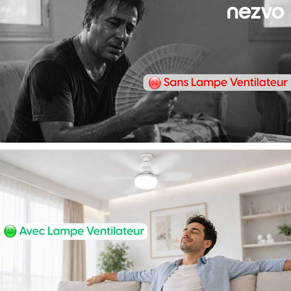 Lampe Ventilateur de Plafond 2-en-1