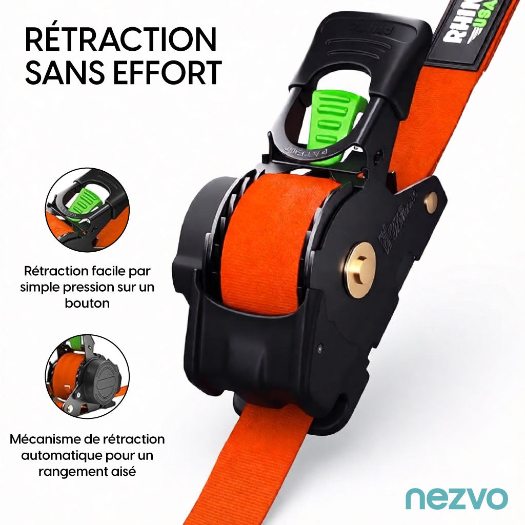 Sangles à Cliquet Rétractables