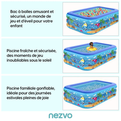 Piscine Gonflable pour Enfants + Gonfleur Électrique