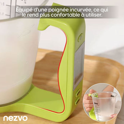 Verre Doseur Intelligent  4-en-1 – Balance, Thermomètre, LCD & Fonction Tare
