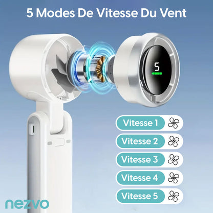 Ventilateur de Poche Intelligent – Écran LED et Design Pliable