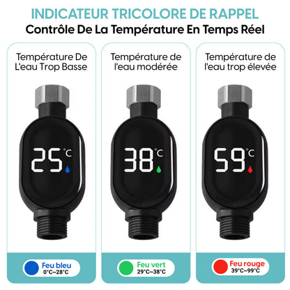 Thermomètre de Douche Numérique LED