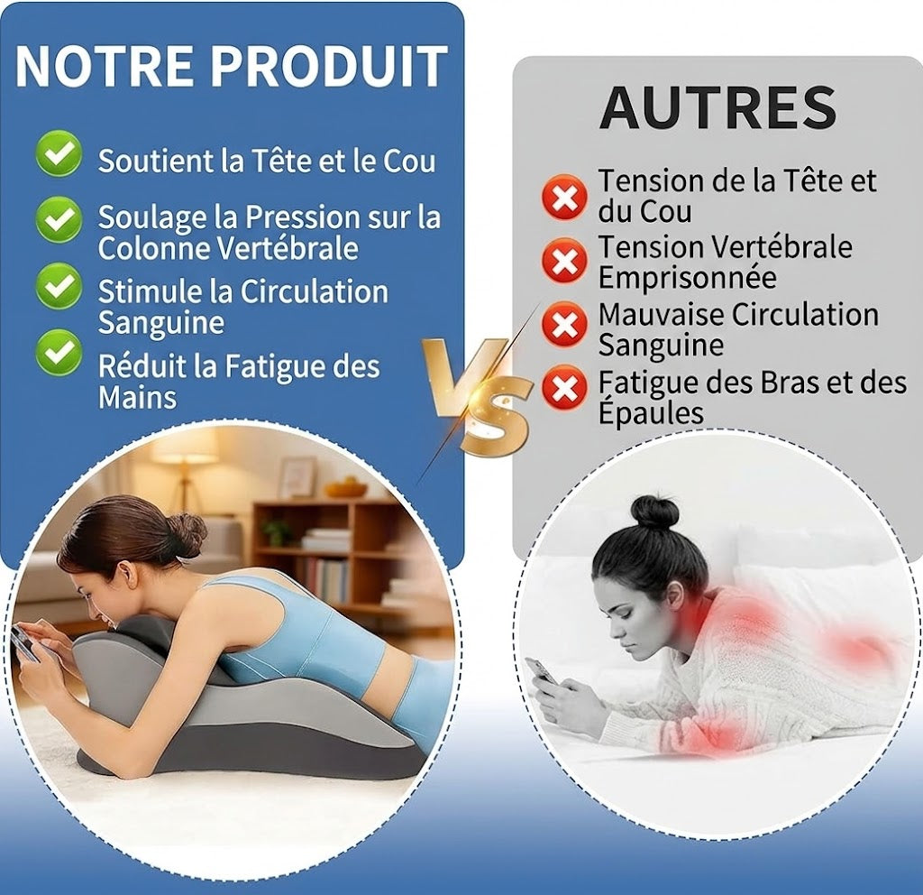 Coussin Ergonomique de Soutien pour un Sommeil Confortable