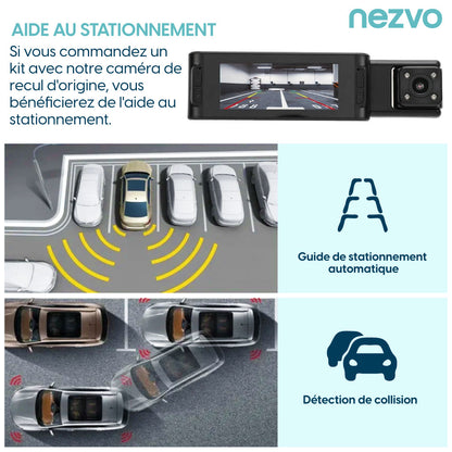 Caméra Embarquée WiFi Full HD 1080P – Double Objectif, Écran Intégré & Vision Nocturne