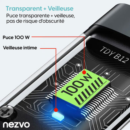 Câble de Charge 3-en-1 – Puissance 100W avec Écran LED