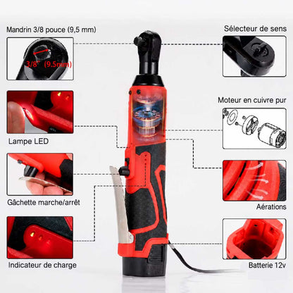 Clé-Pro Vissage rapide et sans effort, mallette et accessoires de bricolage.