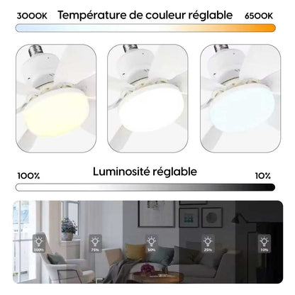Lampe Ventilateur de Plafond 2-en-1