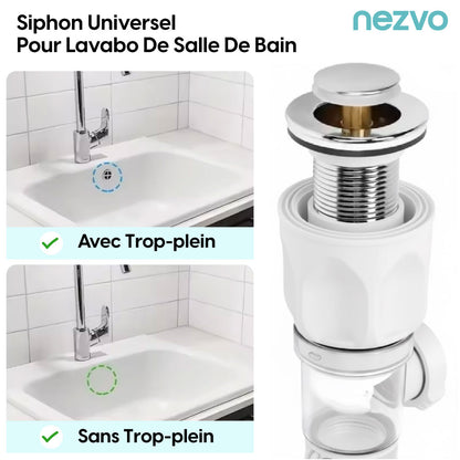 Siphon Flexible Universel pour Évier & Lavabo