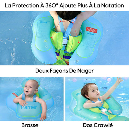 Bouée Bébé Sécurisée avec Pare-Soleil
