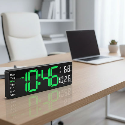 Horloge Réveil Digitale LED Grand Affichage