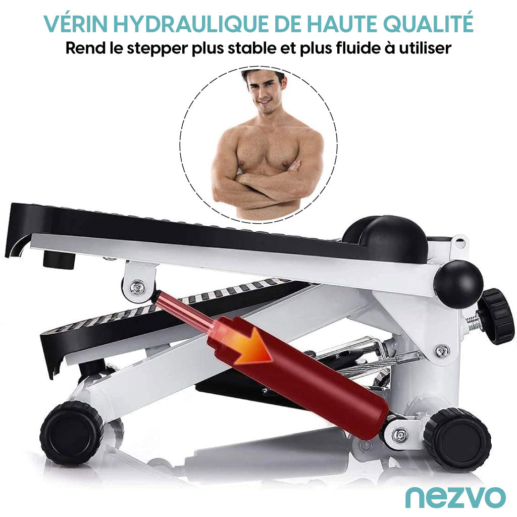 Mini Stepper de Fitness avec Élastiques de Résistance