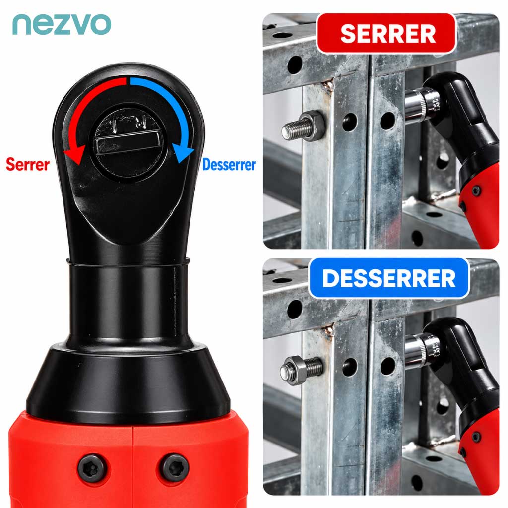 Clé-Pro Vissage rapide et sans effort, mallette et accessoires de bricolage.