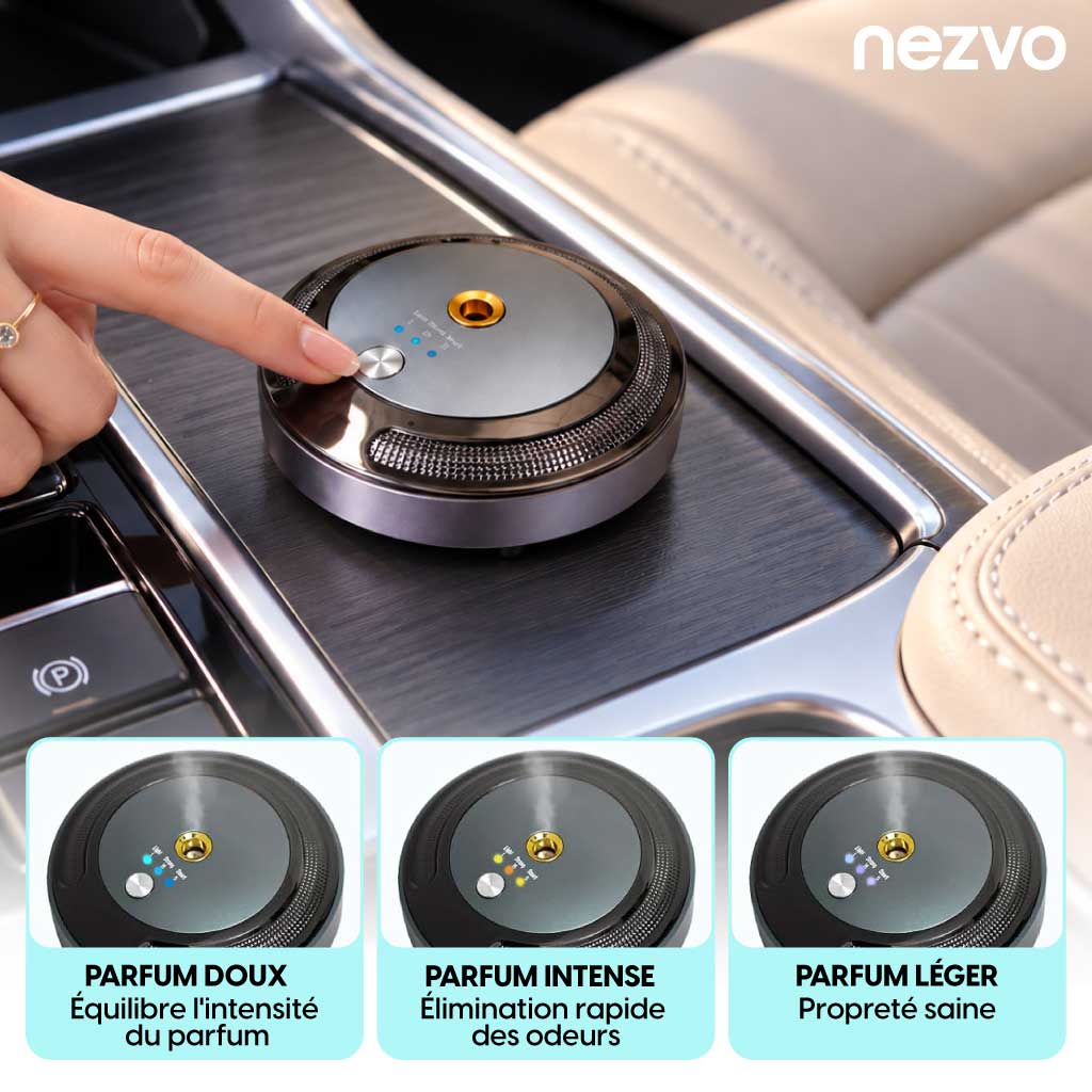 Diffuseur de Parfum Intelligent pour Voiture – 3 Parfums Inclus