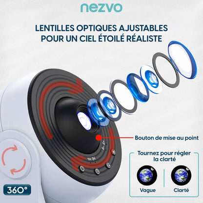 Galaxy Projector Pro 5-en-1 – Projection 4K HD, Bruits Blancs, Enceinte Bluetooth & Télécommande