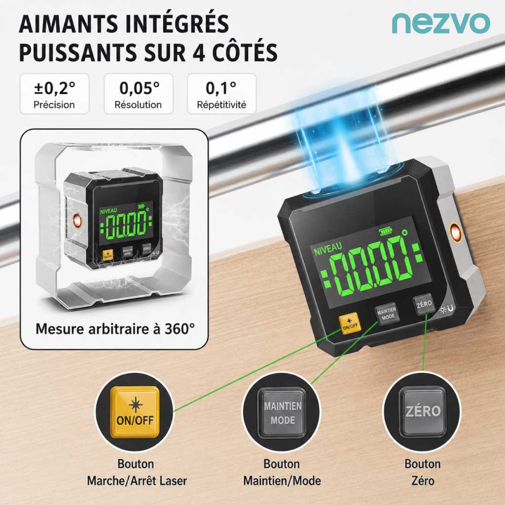 Inclinomètre Numérique Électronique