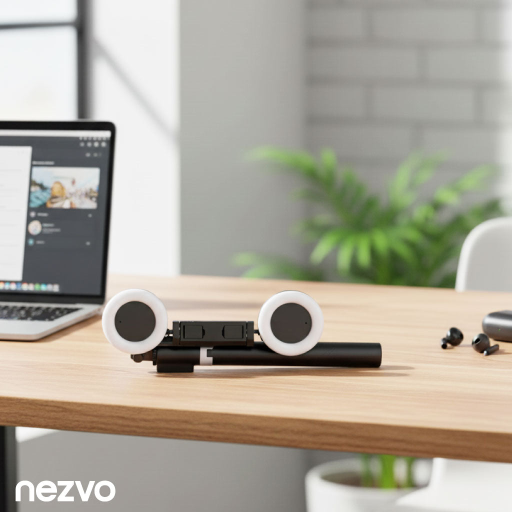 Trépied Selfie Multifonction avec Double Ring Light