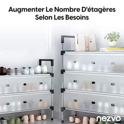 Étagère à Chaussures 7 Niveaux – Anti-Poussière & Gain de Place