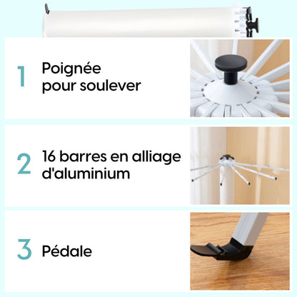 Étendoir à Linge Rotatif Pliable – Séchage Pratique et Compact