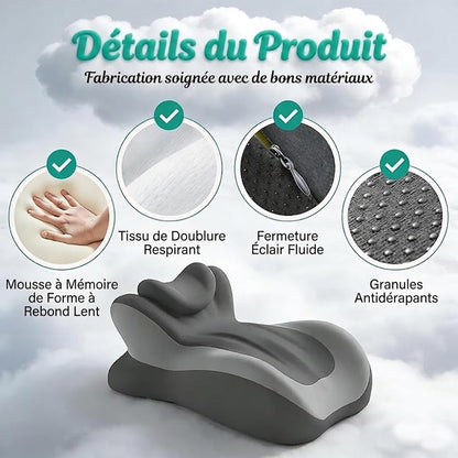 Coussin Ergonomique de Soutien pour un Sommeil Confortable