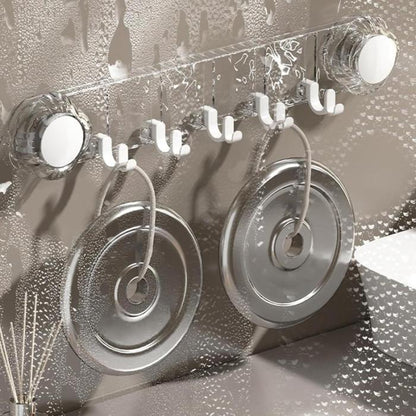 Support Mural à Ventouse – Porte-Accessoires avec Crochets