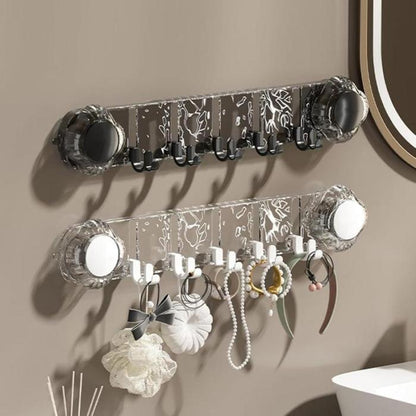 Support Mural à Ventouse – Porte-Accessoires avec Crochets