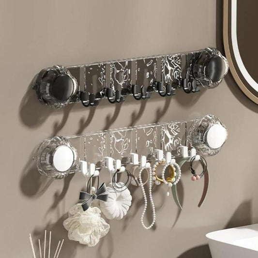 Support Mural à Ventouse – Porte-Accessoires avec Crochets